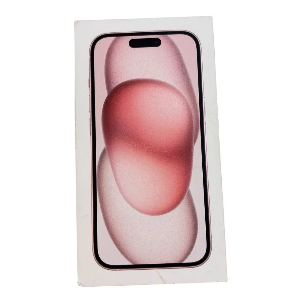 Apple iPhone 15 Box Only Pink 256GB Empty OEM Packaging W/ Inserts Tray No Phone